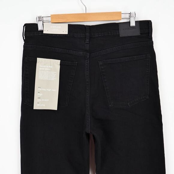 Everlane The Way High Jean Coal Black Size 32 Long NWT - Picture 7 of 10